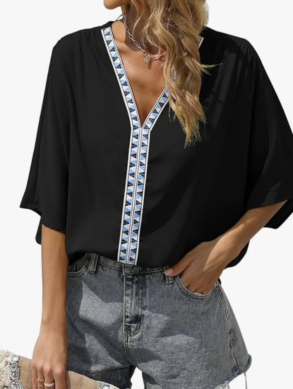 Boho V-Neck Blouse